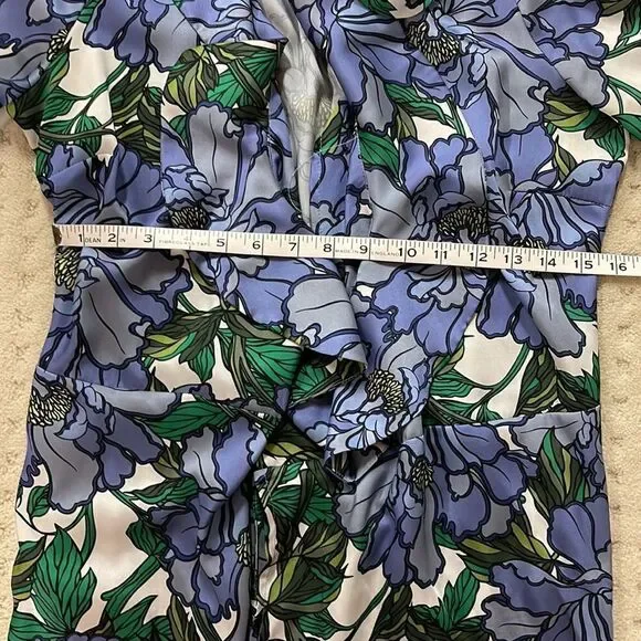 Floral Ruffle Wrap Mini Dress - Picture 6 of 8